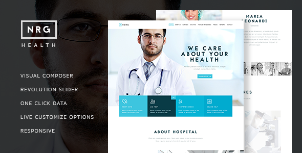 NRG Hospital Preview Wordpress Theme - Rating, Reviews, Preview, Demo & Download