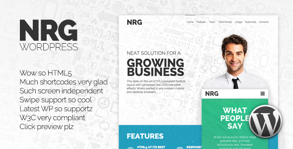 NRG Preview Wordpress Theme - Rating, Reviews, Preview, Demo & Download