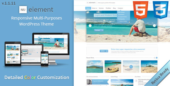 NuElement Preview Wordpress Theme - Rating, Reviews, Preview, Demo & Download