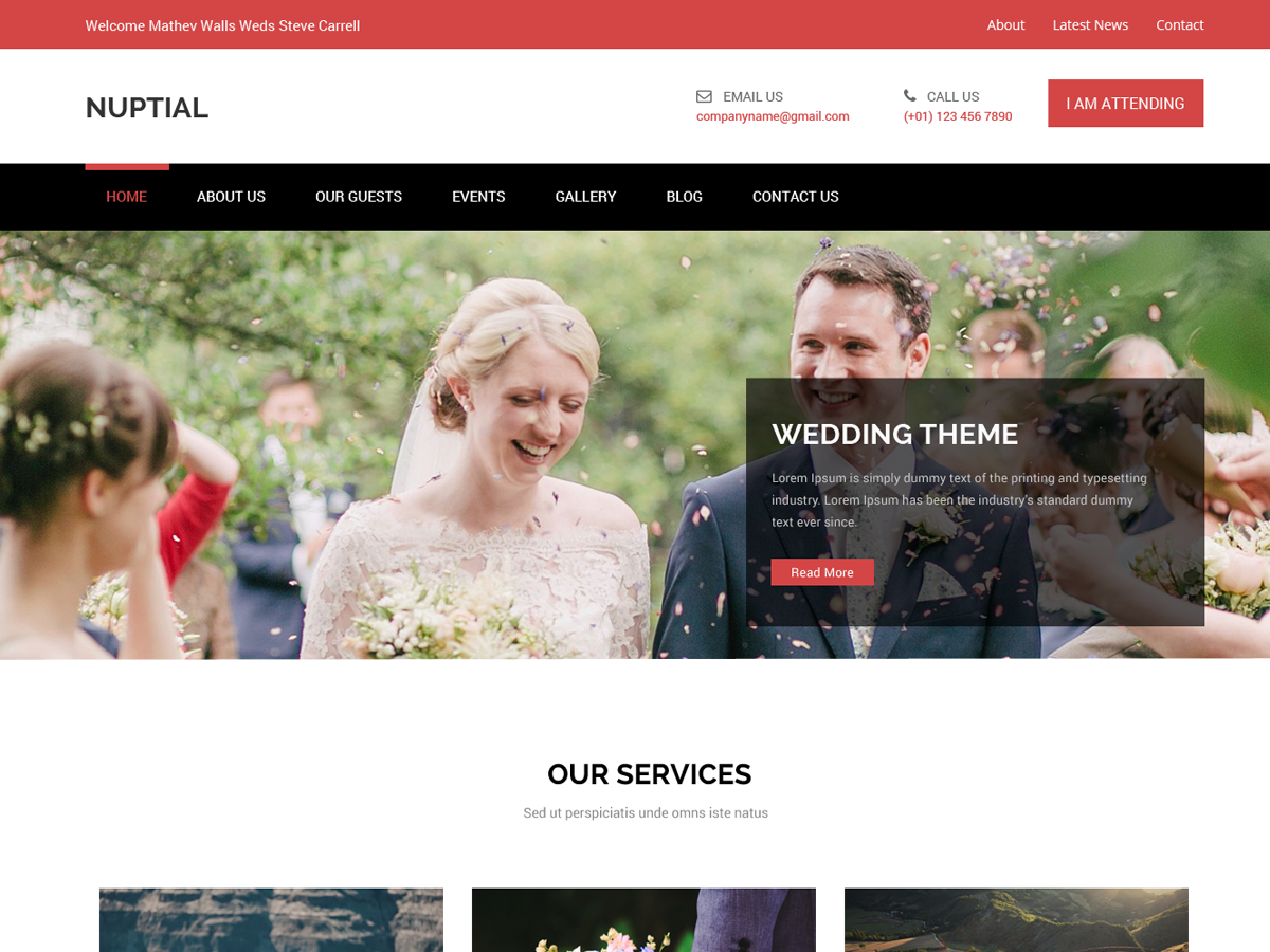 Nuptial Preview Wordpress Theme - Rating, Reviews, Preview, Demo & Download