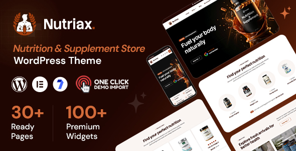 Nutriax Preview Wordpress Theme - Rating, Reviews, Preview, Demo & Download