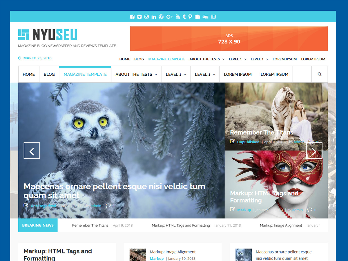 NYSU Magazine Preview Wordpress Theme - Rating, Reviews, Preview, Demo & Download
