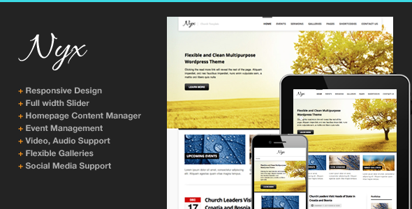 Nyx Responsive Preview Wordpress Theme - Rating, Reviews, Preview, Demo & Download