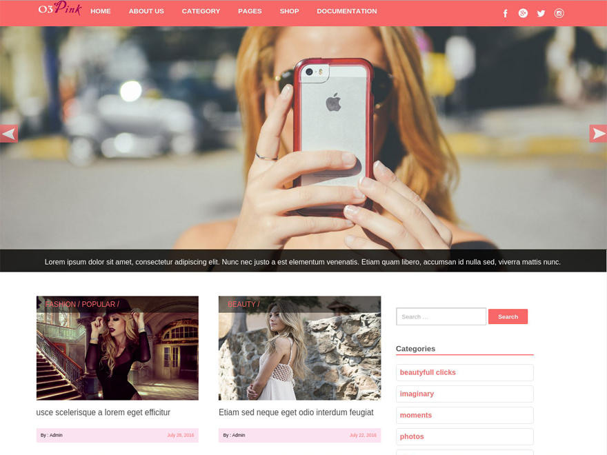 O3pink Preview Wordpress Theme - Rating, Reviews, Preview, Demo & Download