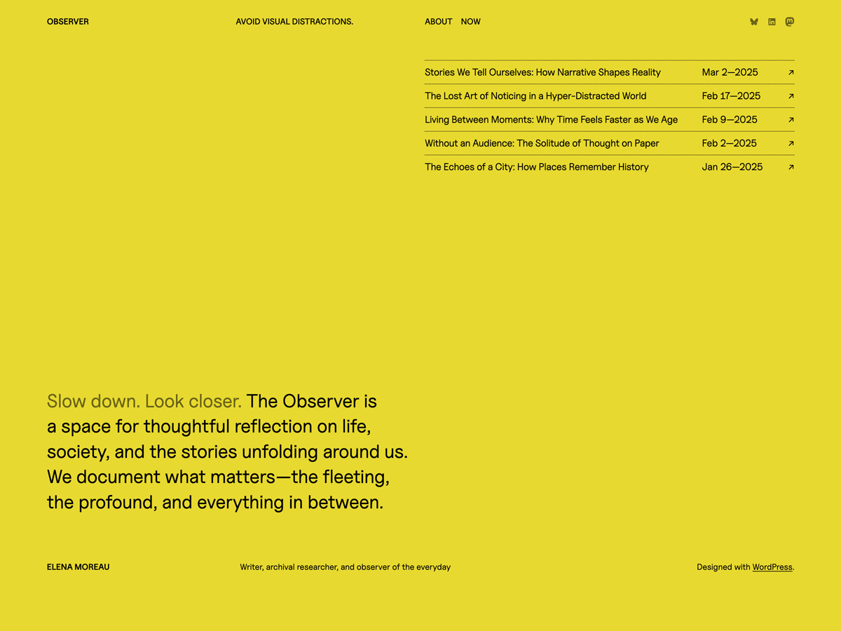 Observer Preview Wordpress Theme - Rating, Reviews, Preview, Demo & Download