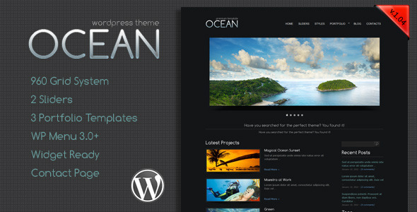 Ocean Premium Preview Wordpress Theme - Rating, Reviews, Preview, Demo & Download
