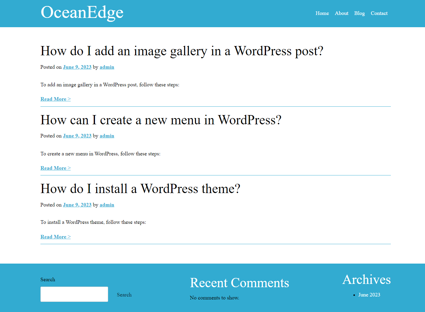 OceanEdge Preview Wordpress Theme - Rating, Reviews, Preview, Demo & Download