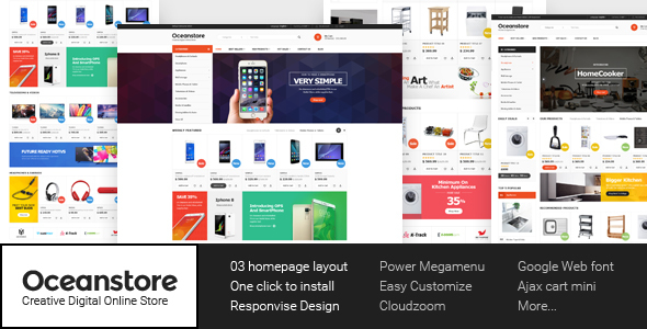 OceanStore Preview Wordpress Theme - Rating, Reviews, Preview, Demo & Download
