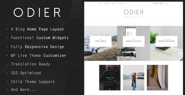 Odier Preview Wordpress Theme - Rating, Reviews, Preview, Demo & Download