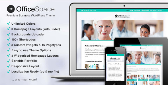 Office Space Preview Wordpress Theme - Rating, Reviews, Preview, Demo & Download