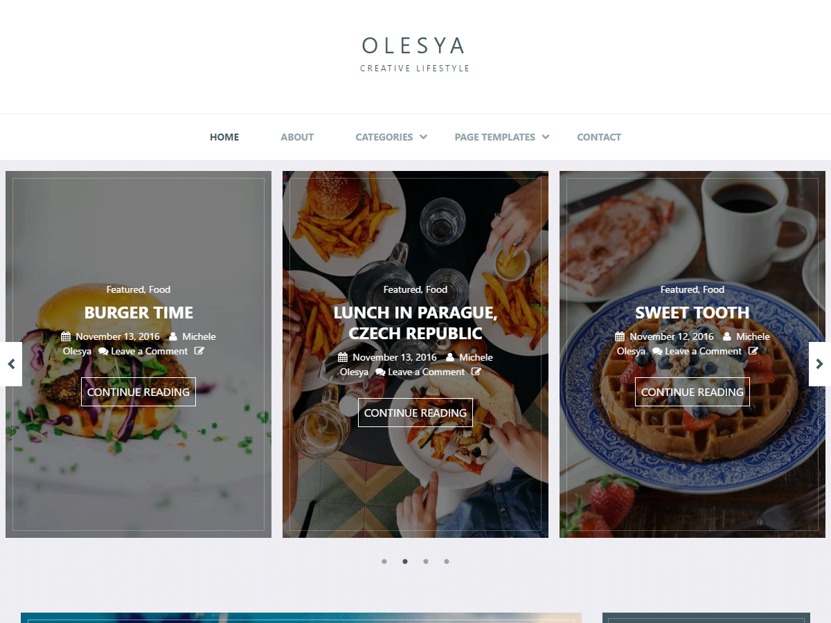Olesya Lite Preview Wordpress Theme - Rating, Reviews, Preview, Demo & Download