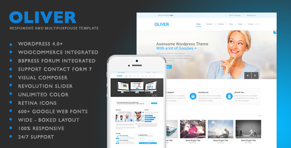 Oliver Preview Wordpress Theme - Rating, Reviews, Preview, Demo & Download
