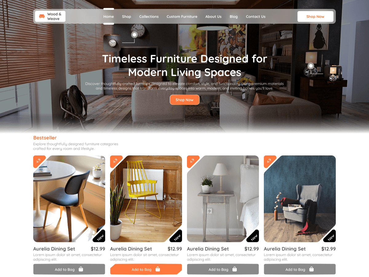 Omega Furniture Preview Wordpress Theme - Rating, Reviews, Preview, Demo & Download