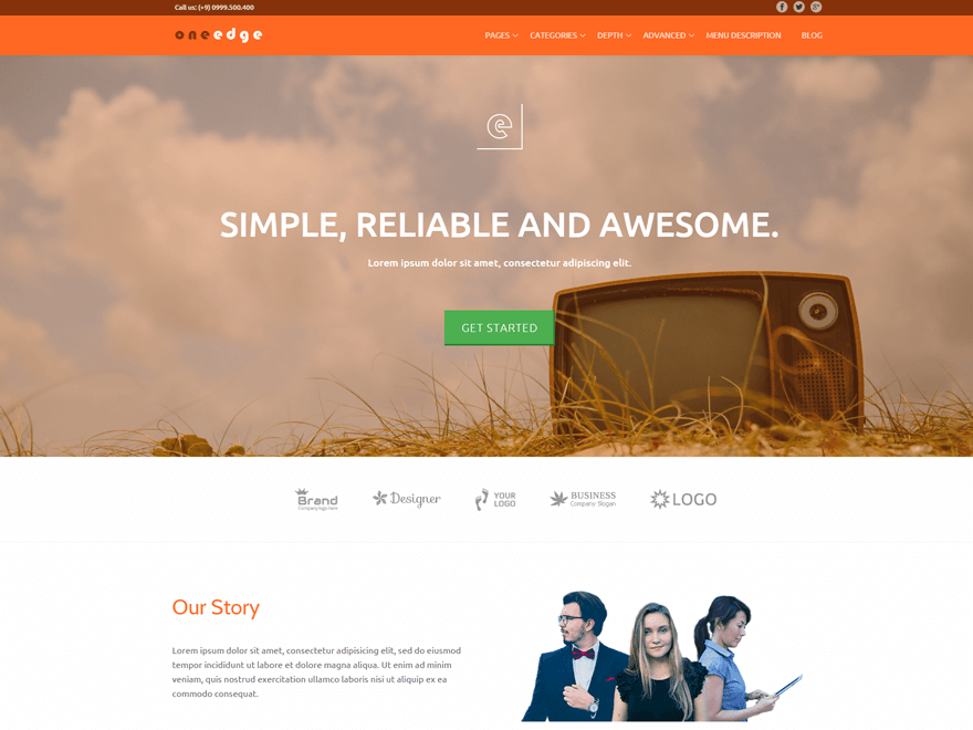 One Edge Preview Wordpress Theme - Rating, Reviews, Preview, Demo & Download