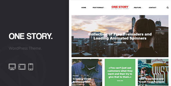 One Story Preview Wordpress Theme - Rating, Reviews, Preview, Demo & Download