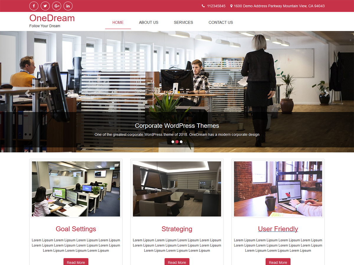 OneDream Preview Wordpress Theme - Rating, Reviews, Preview, Demo & Download