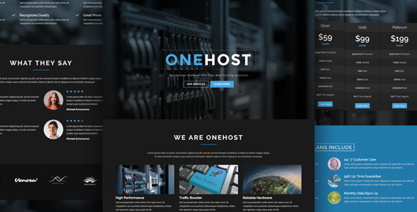 Onehost Preview Wordpress Theme - Rating, Reviews, Preview, Demo & Download