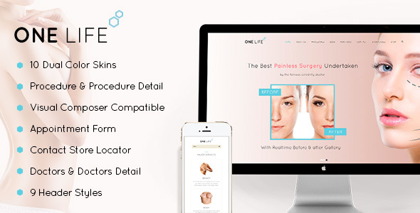 OneLife Medical Preview Wordpress Theme - Rating, Reviews, Preview, Demo & Download