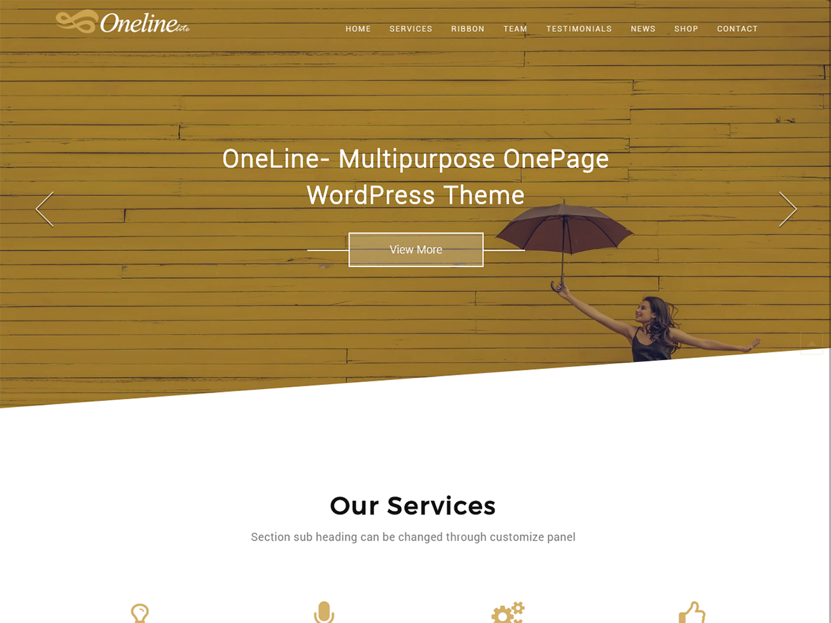 Oneline Lite Preview Wordpress Theme - Rating, Reviews, Preview, Demo & Download