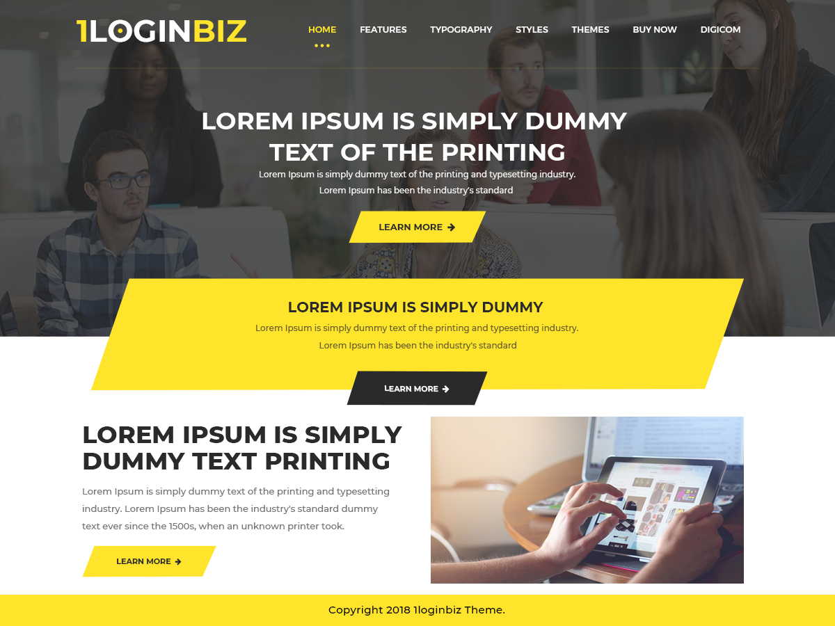 OneLoginBiz Preview Wordpress Theme - Rating, Reviews, Preview, Demo & Download