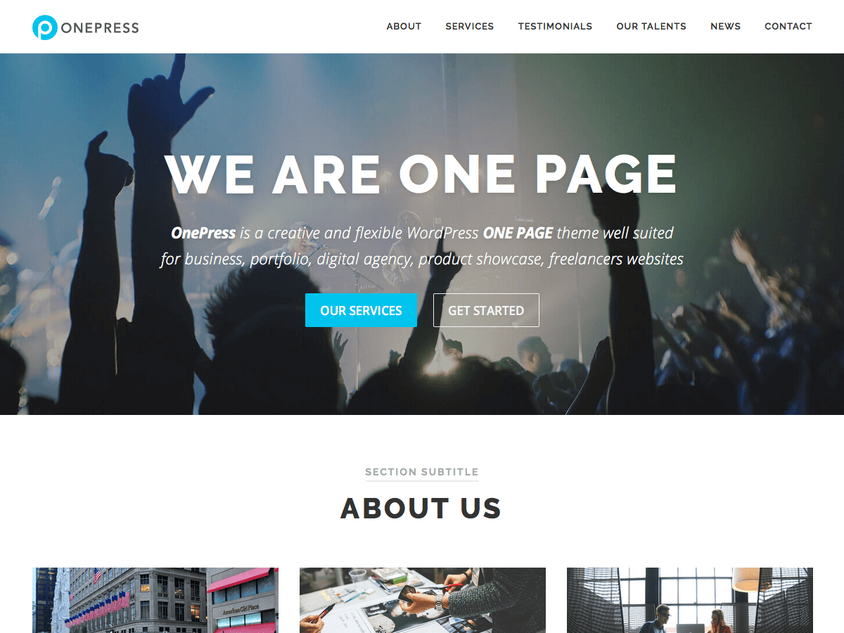 OnePress Preview Wordpress Theme - Rating, Reviews, Preview, Demo & Download