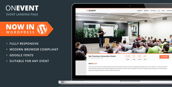 OnEvent Preview Wordpress Theme - Rating, Reviews, Preview, Demo & Download