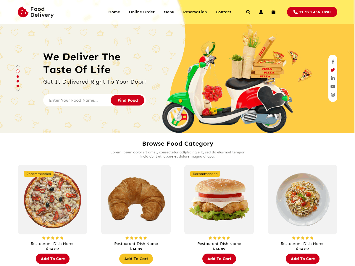 Online Food Preview Wordpress Theme - Rating, Reviews, Preview, Demo & Download