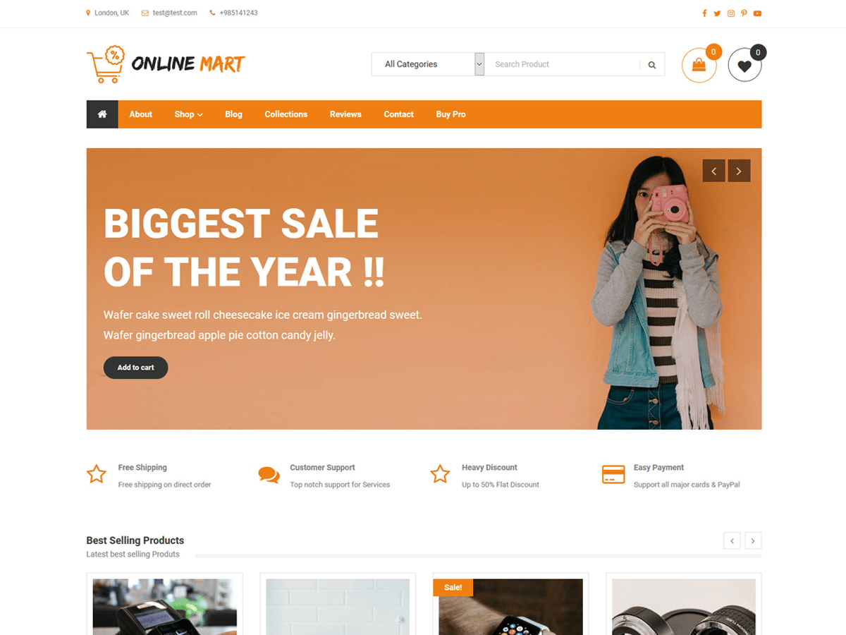 Online Mart Preview Wordpress Theme - Rating, Reviews, Preview, Demo & Download