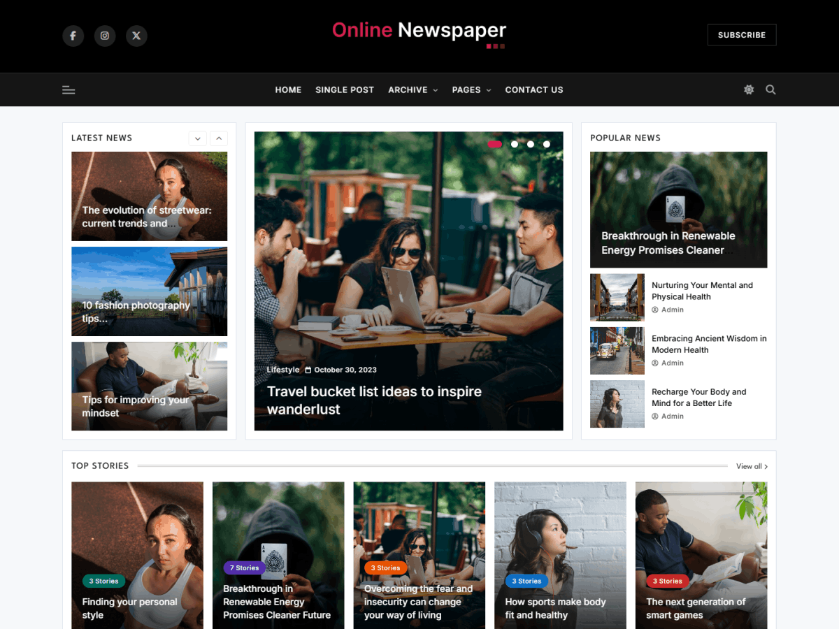 Online Newspaper Preview Wordpress Theme - Rating, Reviews, Preview, Demo & Download