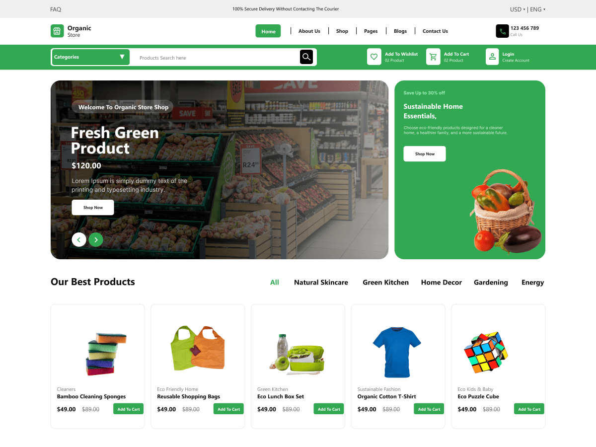 Online Organic Preview Wordpress Theme - Rating, Reviews, Preview, Demo & Download