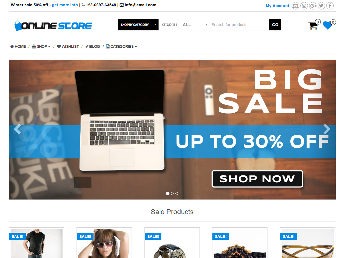 Online Store Preview Wordpress Theme - Rating, Reviews, Preview, Demo & Download