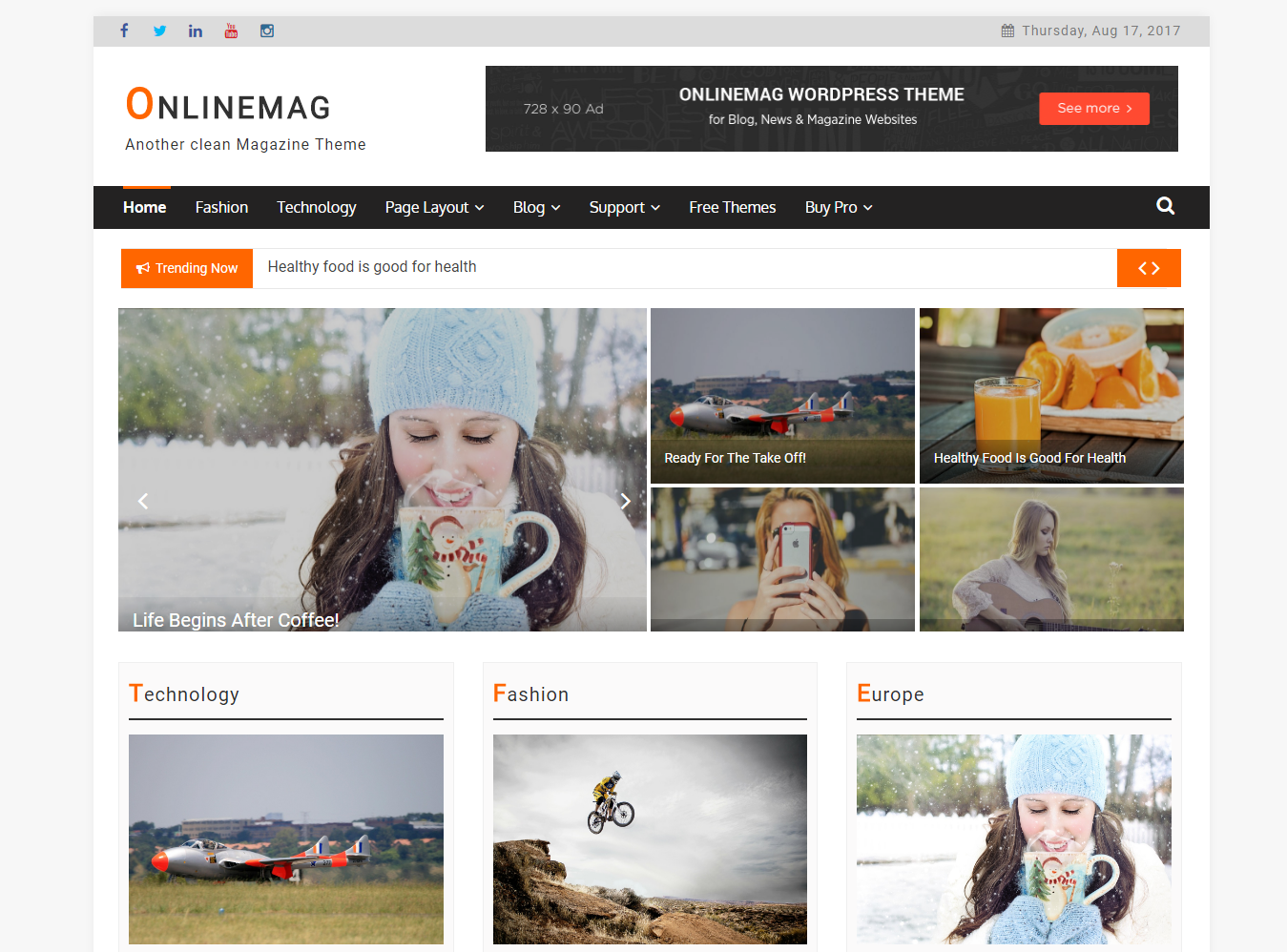 OnlineMag Preview Wordpress Theme - Rating, Reviews, Preview, Demo & Download