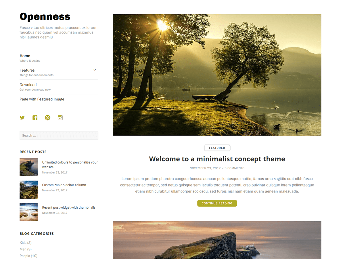 Openness Preview Wordpress Theme - Rating, Reviews, Preview, Demo & Download