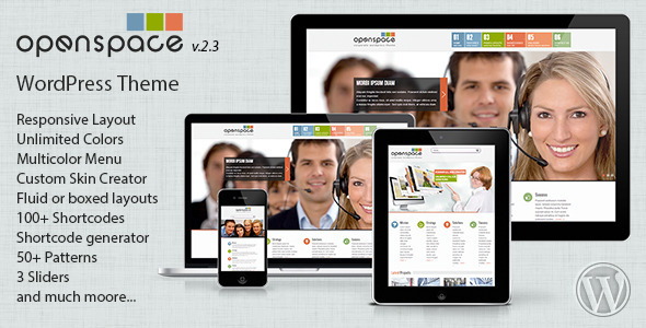 OpenSpace Responsive Preview Wordpress Theme - Rating, Reviews, Preview, Demo & Download