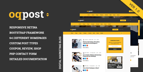 OPPost Preview Wordpress Theme - Rating, Reviews, Preview, Demo & Download