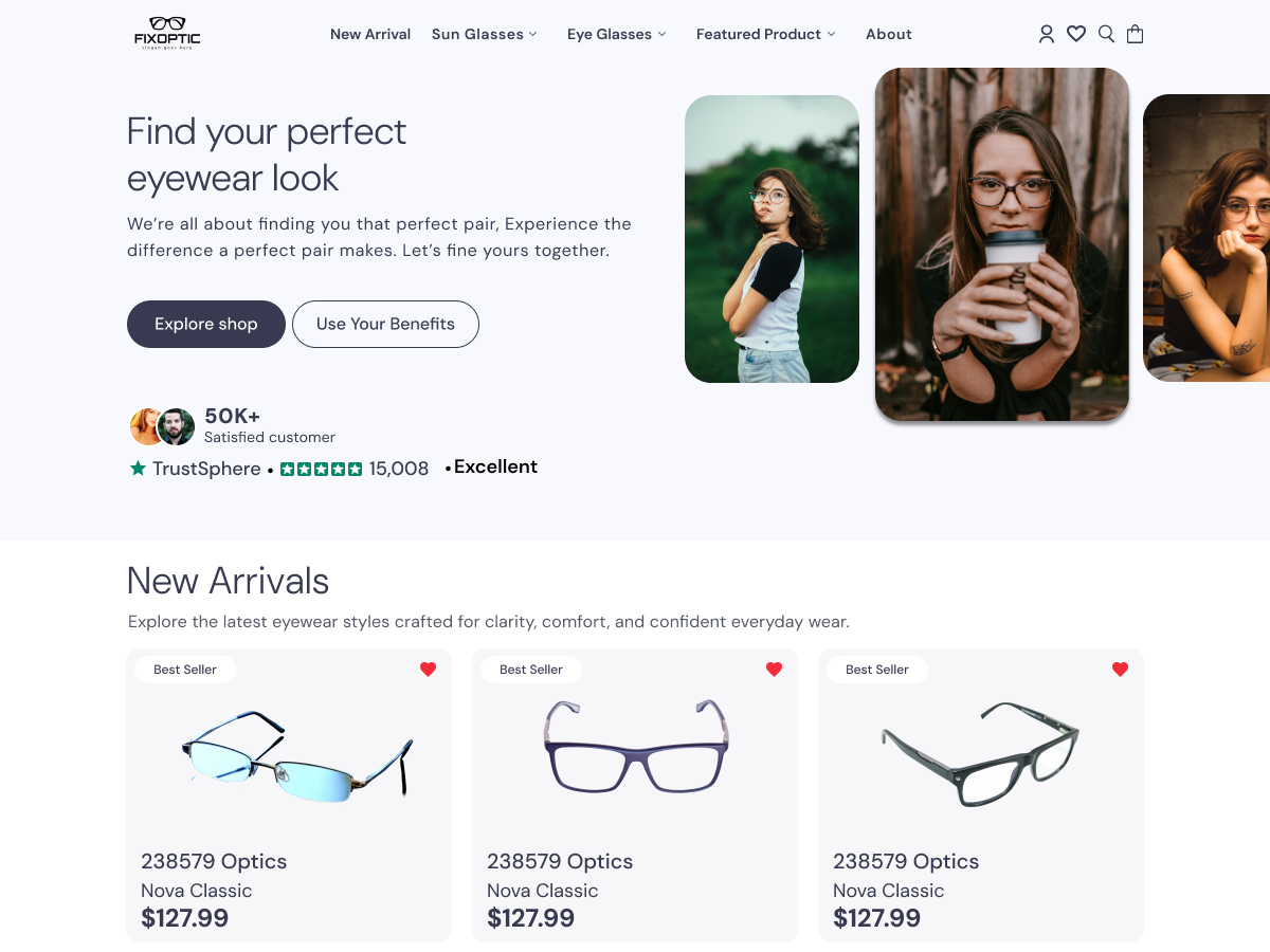 Optical Glasses Preview Wordpress Theme - Rating, Reviews, Preview, Demo & Download