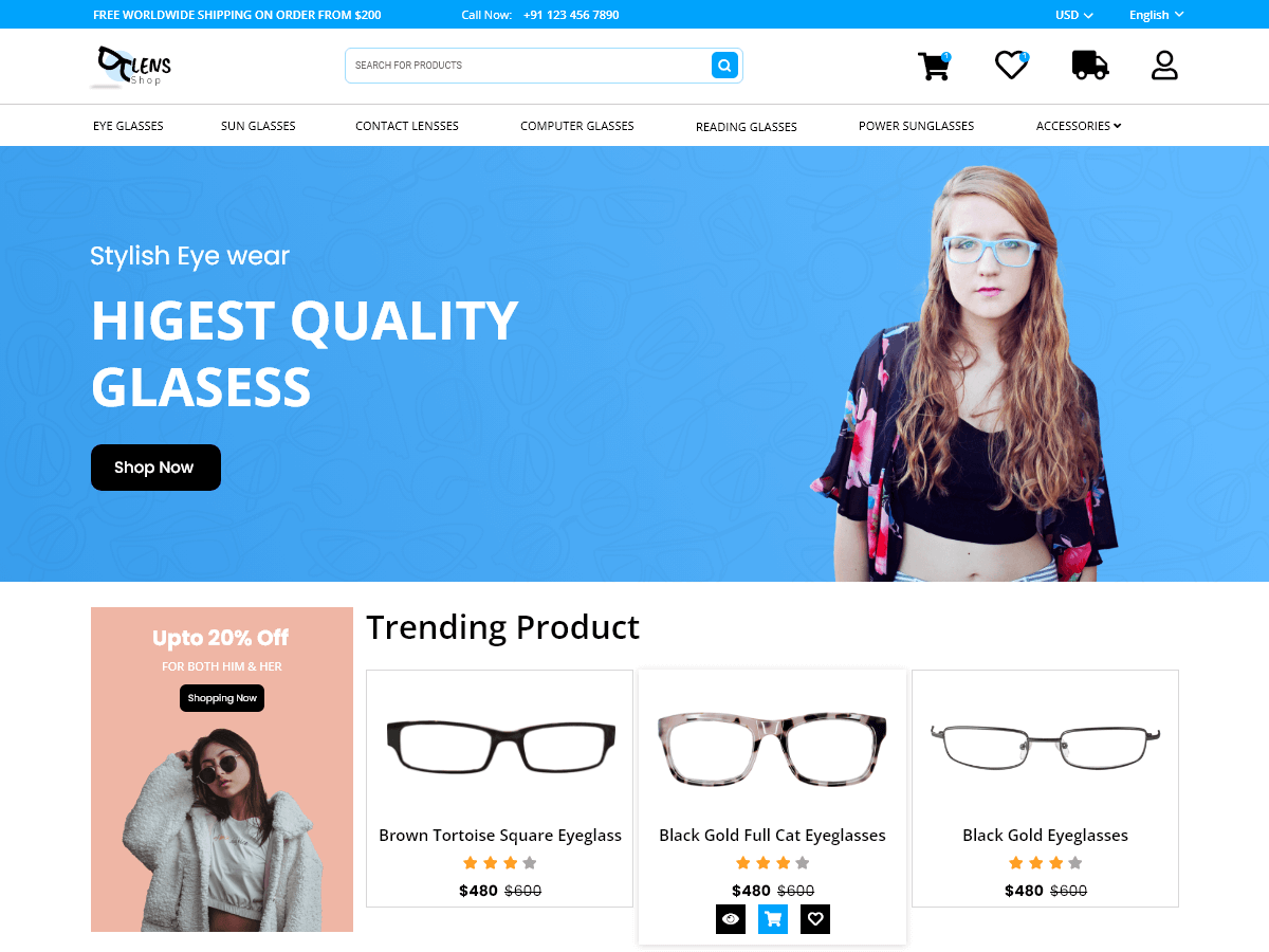 Optical Lens Preview Wordpress Theme - Rating, Reviews, Preview, Demo & Download