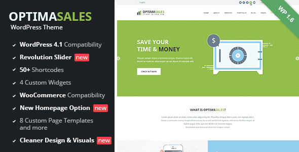 OptimaSales Preview Wordpress Theme - Rating, Reviews, Preview, Demo & Download