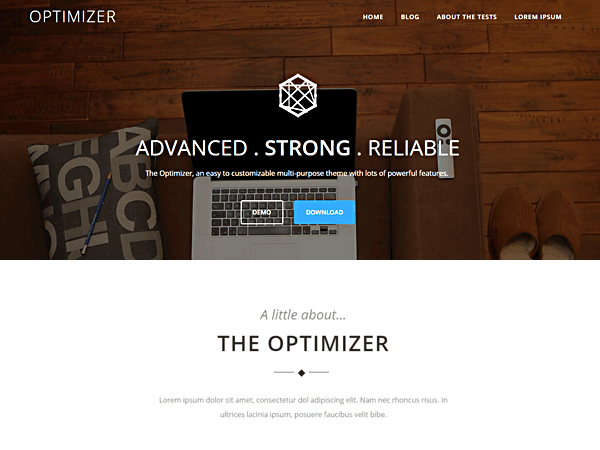Optimizer Preview Wordpress Theme - Rating, Reviews, Preview, Demo & Download