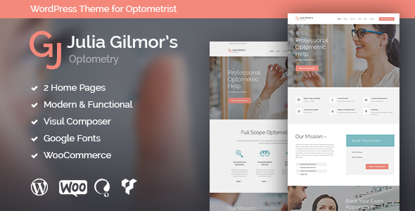 Optometry Preview Wordpress Theme - Rating, Reviews, Preview, Demo & Download