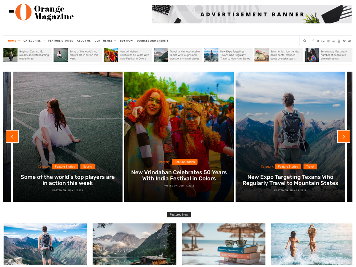 Orange Magazine Preview Wordpress Theme - Rating, Reviews, Preview, Demo & Download