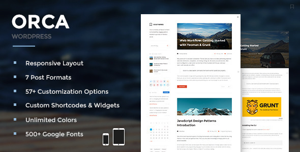Orca Preview Wordpress Theme - Rating, Reviews, Preview, Demo & Download