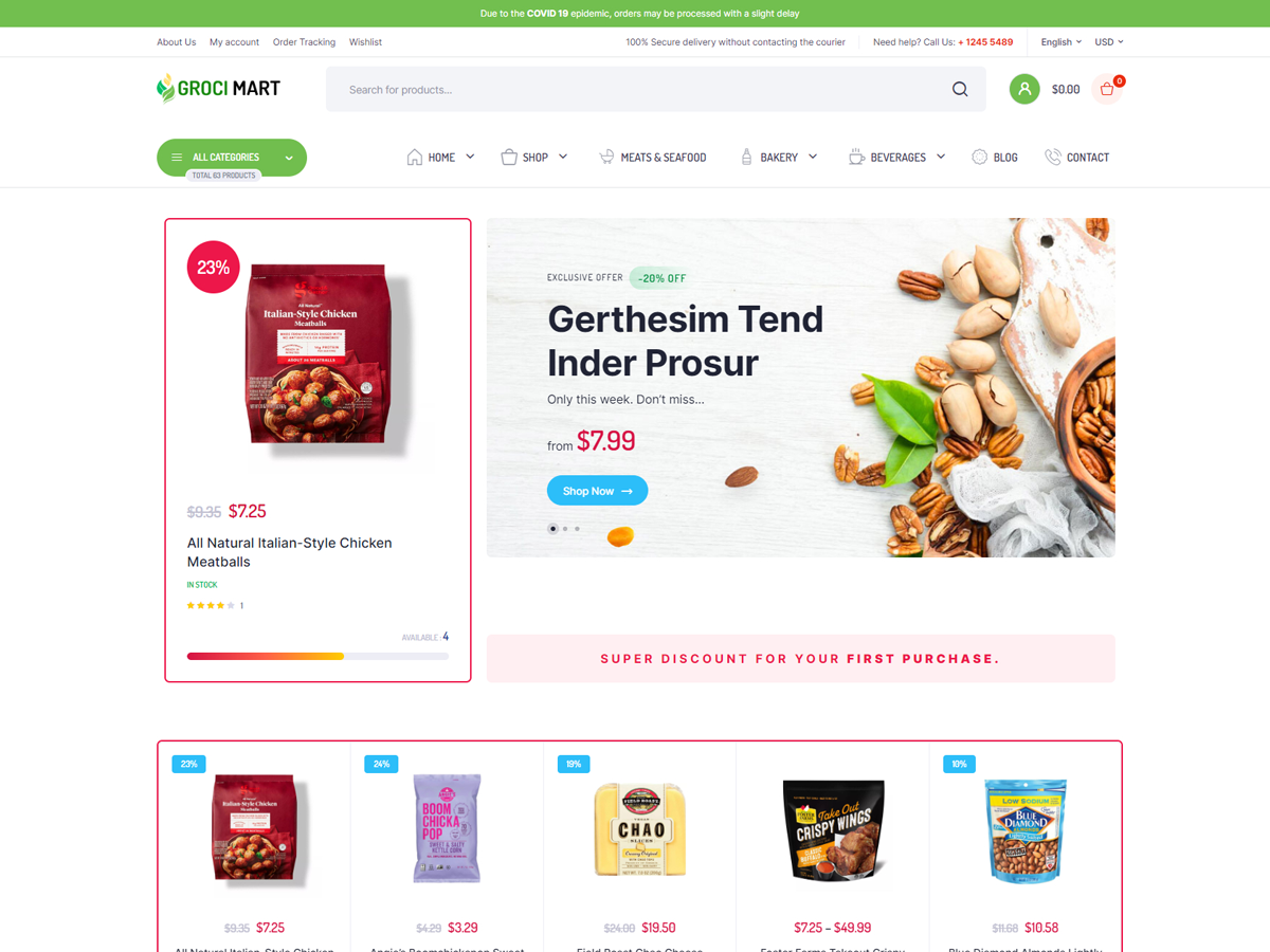 Organic Food Preview Wordpress Theme - Rating, Reviews, Preview, Demo & Download
