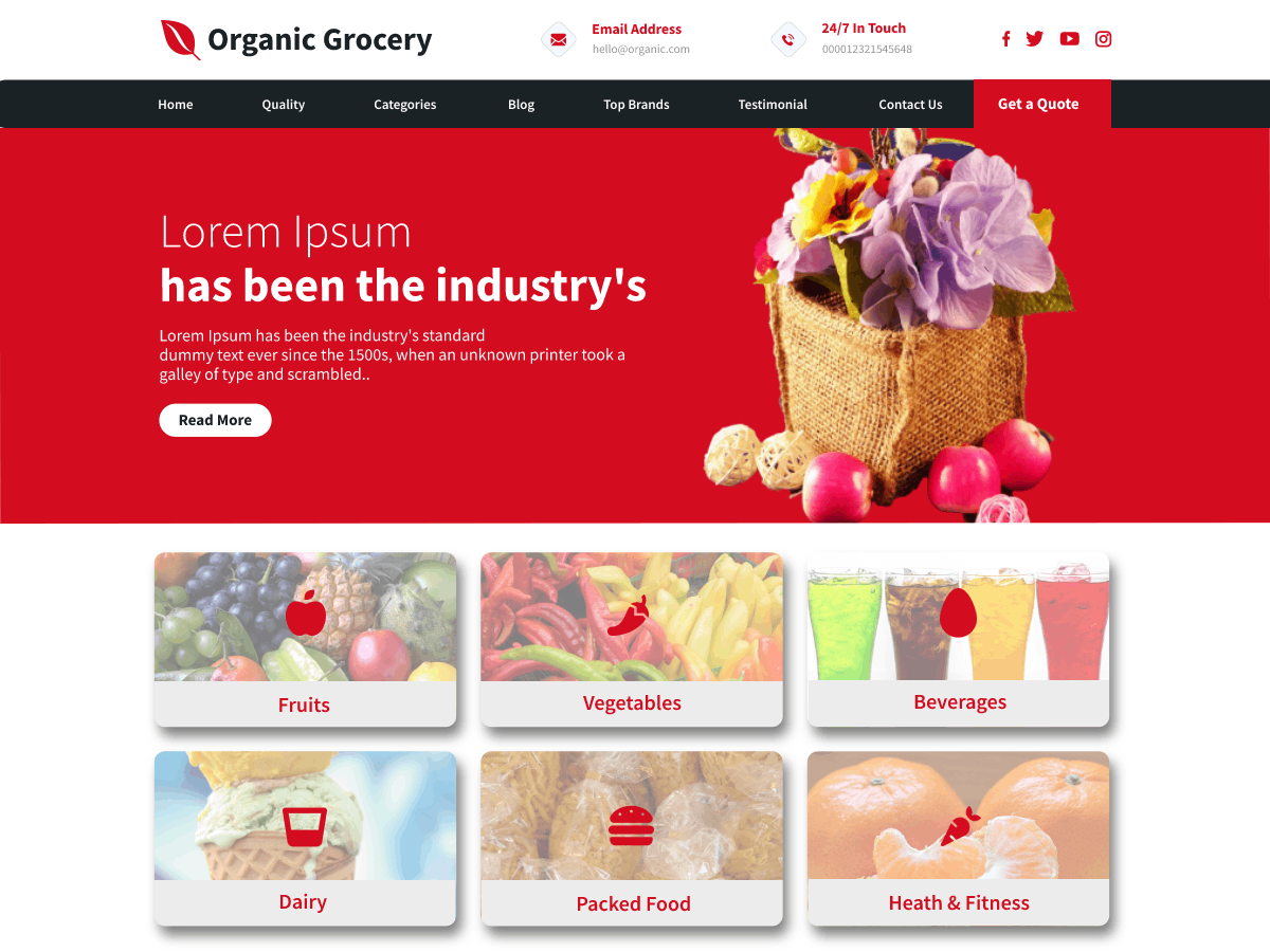 Organic Grocery Preview Wordpress Theme - Rating, Reviews, Preview, Demo & Download