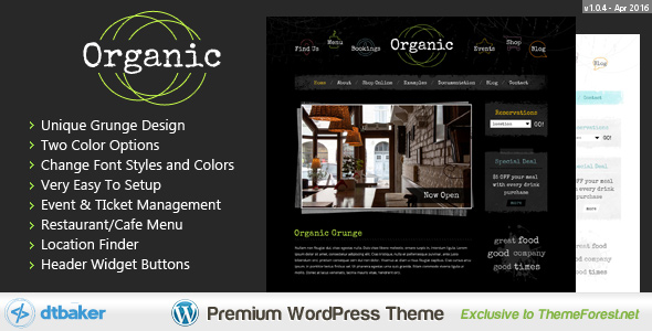 Organic Grunge Preview Wordpress Theme - Rating, Reviews, Preview, Demo & Download