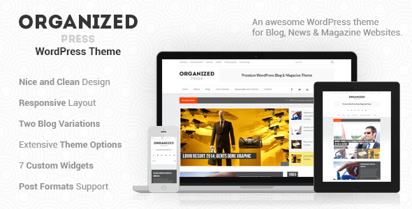 Organized Press Preview Wordpress Theme - Rating, Reviews, Preview, Demo & Download