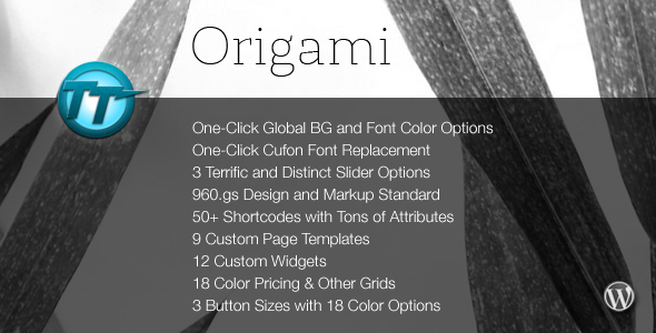 Origami Wordpress Preview Wordpress Theme - Rating, Reviews, Preview, Demo & Download