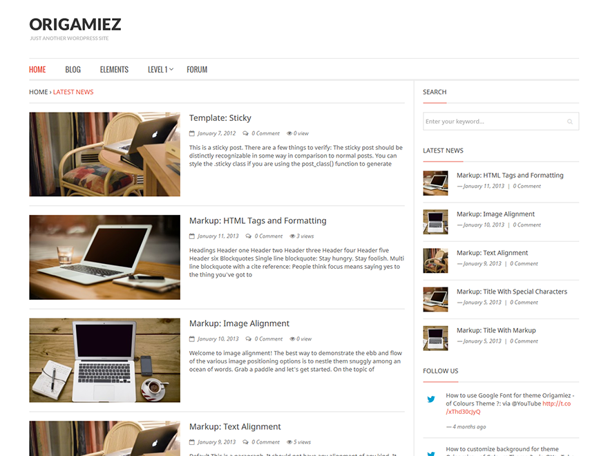 Origamiez Preview Wordpress Theme - Rating, Reviews, Preview, Demo & Download