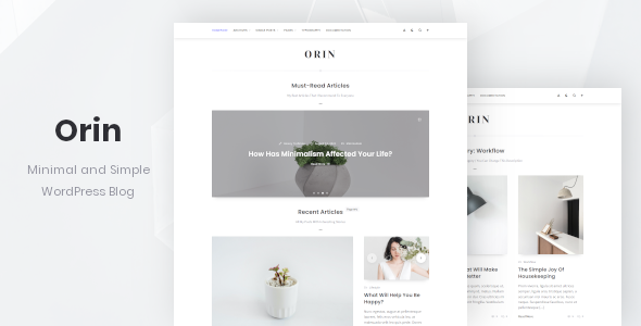 Orin Preview Wordpress Theme - Rating, Reviews, Preview, Demo & Download