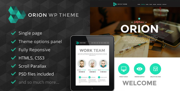 Orion Preview Wordpress Theme - Rating, Reviews, Preview, Demo & Download